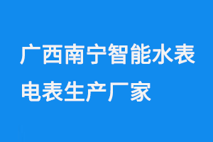 广西南宁智能水表电表生产厂家